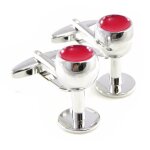 Boutons de manchettes 'bon vin rouge