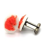 Boutons de manchettes came en rsine licorne
