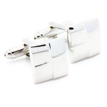 Boutons de manchettes carres miroirs