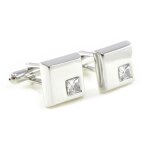 Boutons de manchettes 'eclat' blanc