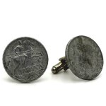 Boutons de manchettes pice de monnaie authentique   espagne   10 cents
