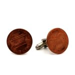 Boutons de manchettes pice de monnaie authentique   etats - unis   1 cent
