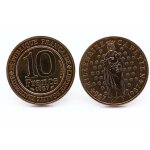 Boutons de manchettes pice de monnaie authentique   france   10 francs millnai