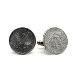 Boutons de manchettes pice de monnaie authentique   hongrie   1 forint