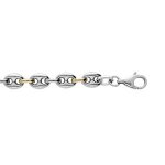 Bracelet acier et dorure jaune grain de caf prestige bomb 20cm