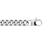 Bracelet acier maille gourmette 8mm 21, 5cm