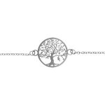 Bracelet acier rond arbre de vie decoupe 16mm 16 + 3cm