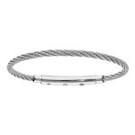 Bracelet acier pour thabora charms homme câble fermoir téléscopique 21cm réglable 20 et 19cm Bracelet acier pour thabora charms homme câble fermoir téléscopique 21cm réglable 20 et 19cm