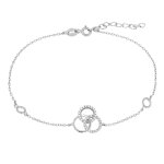 Bracelet en argent 925 / 1000 et zircon
