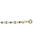 Bracelet argent doré olives résine noires 15 + 3cm Bracelet argent doré olives résine noires 15 + 3cm