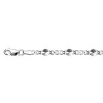 Bracelet argent fantaisie maille style gourmette Bracelet argent fantaisie maille style gourmette