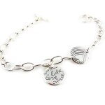 Bracelet argent  grigri d'amour  argent