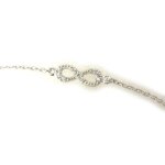 Bracelet argent  infini  blanc