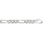 Bracelet argent maille figaro 1 + 3 - 6mm / 21cm