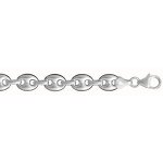 Bracelet argent maille grain de café - 9mm / 18cm Bracelet argent maille grain de café - 9mm / 18cm