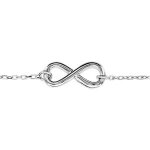 Bracelet argent rhodié symbole infini 16 + 2cm Bracelet argent rhodié symbole infini 16 + 2cm