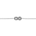 Bracelet argent rhodié claire infini Évidé perlé 16 + 3cm Bracelet argent rhodié claire infini Évidé perlé 16 + 3cm