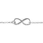 Bracelet argent rhodi� motif infini 16 + 3cm