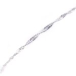 Bracelet argent  singapour  18 cm 2 mm (rhodi�)