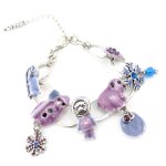 Bracelet créateur joyeux noël violet Bracelet créateur joyeux noël violet