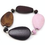 Bracelet cr�ateur  kilimanjaro  marron rose