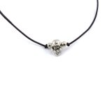 Bracelet crateur  tte de mort  noir
