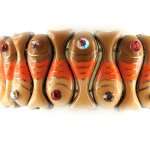 Bracelet cr�ateur  thalassa  orange