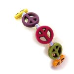Bracelet ethnique  peace  tutti frutti