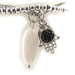 Bracelet fantaisie  kilimanjaro  fatma noir blanc