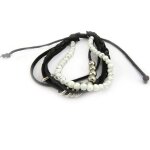Bracelet fantaisie  kilimanjaro  noir blanc