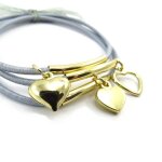 Bracelet fantaisie  love  bleu gris