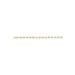 Bracelet femme 18 cm - grain de caf - 3 ors - or 18 carats - largeur 6 mm
