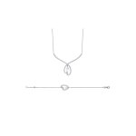 Bracelet femme - argent 925 - oxyde de zirconium - longueur : 18 cm
