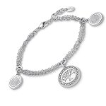 Bracelet lotus acier pampilles arbre de vie