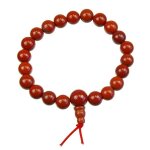 Bracelet mala tibtain - jaspe rouge