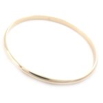 Bracelet plaqu or  demi - jonc  66 mm 4 mm
