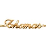 Bracelet plaqu or forat dcoupe anglaise 3 prnoms