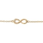 Bracelet plaqu� or infini oxydes blancs sertis 15 + 3cm
