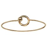 Bracelet plaqu or jonc fermoir boule 55x50mm