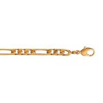 Bracelet plaqu or maille figaro 1 + 3 18cm
