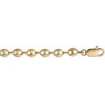 Bracelet plaqué or maille grains de café - 5mm / 20cm Bracelet plaqué or maille grains de café - 5mm / 20cm