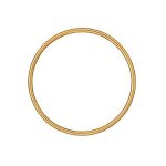 Bracelet plaqu or rigide 62mm