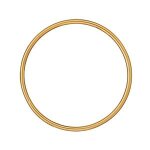 Bracelet plaqu or rigide 65mm