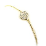 Bracelet plaqu� or  rosa romantica  2 tons