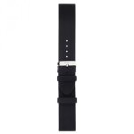 Bracelet pour montre akteo boucle argent 22 mm silicone noir