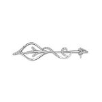 Broche argent rhodi oxydes blancs sertis 44. 10 x 11. 60mm