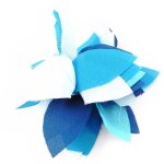 Broche crateur  rose frique  bleu