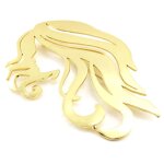 Broche cr�ateur  visage  dor�