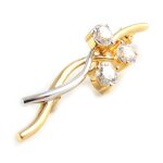 Broche plaqu or  scarlett  2 tons