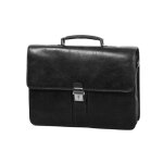 Cartable grard henon outland en cuir de vachette vieilli pleine fleur gh 8326 - noir